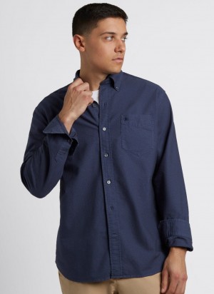 Ben Sherman Beatnik Oxford Garment Dye Overhemd Indigo | 47HUZYNDS