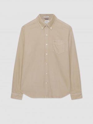 Ben Sherman Beatnik Oxford Garment Dye Overhemd Grijs | 03QSXAFNT