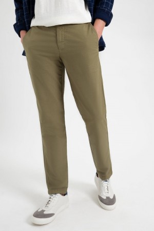 Ben Sherman Beatnik Oxford Slim Taper Garment Dye Chino Broek Lichtolijfgroen | 20GZVFXMS