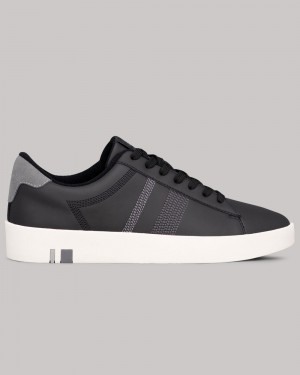 Ben Sherman Boxwell Sneakers Zwart Wit Grijs | 21QSBWIME