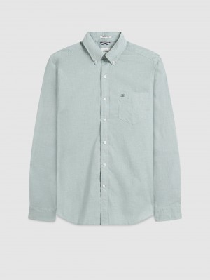 Ben Sherman Brighton Oxford Organic Green Overhemd Groen | 53LKHNTQA