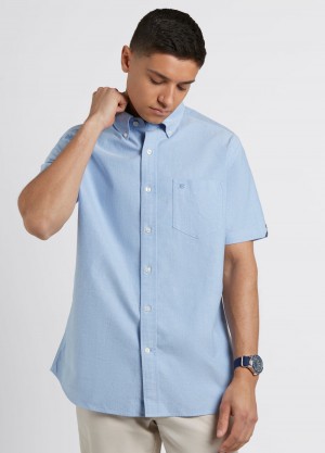 Ben Sherman Brighton Oxford Organic Overhemd Blauw | 04BGHXEYK