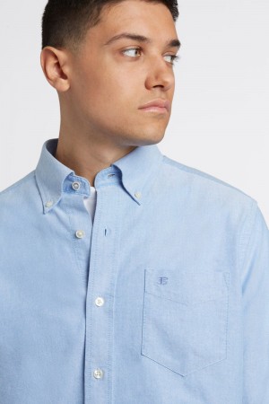 Ben Sherman Brighton Oxford Organic Overhemd Blauw | 20WYFOAKE