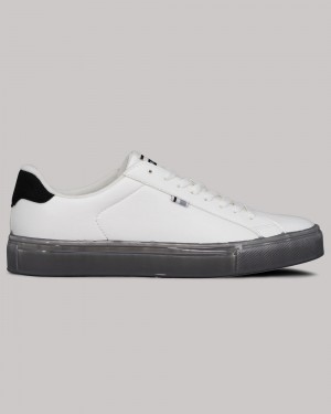 Ben Sherman Crowley Sneakers Wit Zwart | 17WFNEBLM