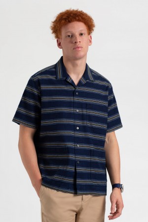 Ben Sherman Dalston Blues Lightweight Stripe Overhemd Indigo | 32XHVLNAI