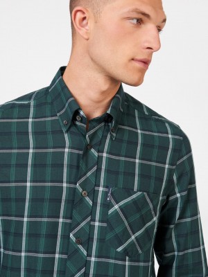 Ben Sherman Grid Check Overhemd Groen | 57YHIWDTG