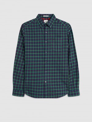 Ben Sherman House Tartan Twill Overhemd Groen | 90TQYHSCX