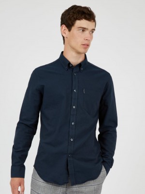 Ben Sherman Signature Organic Oxford Overhemd Donkerblauw | 06KWPNXST