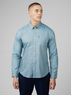 Ben Sherman Signature Oxford Overhemd Turquoise | 72UYNVTKZ