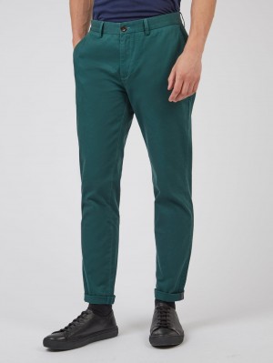 Ben Sherman Signature Slim Stretch Chino Broek Groen | 78NDZJBFI