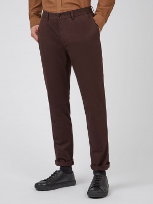 Ben Sherman Signature Slim Stretch Chino Broek Rood | 06RTQPIMC