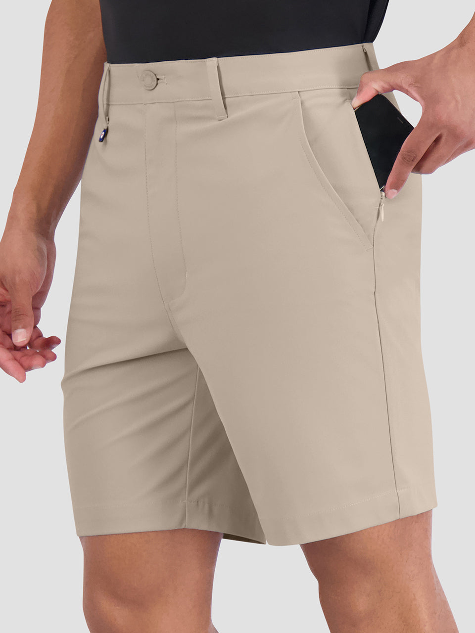 Ben Sherman 4Way Stretch Tech Korte Broek Khaki | 84WXDUKFE