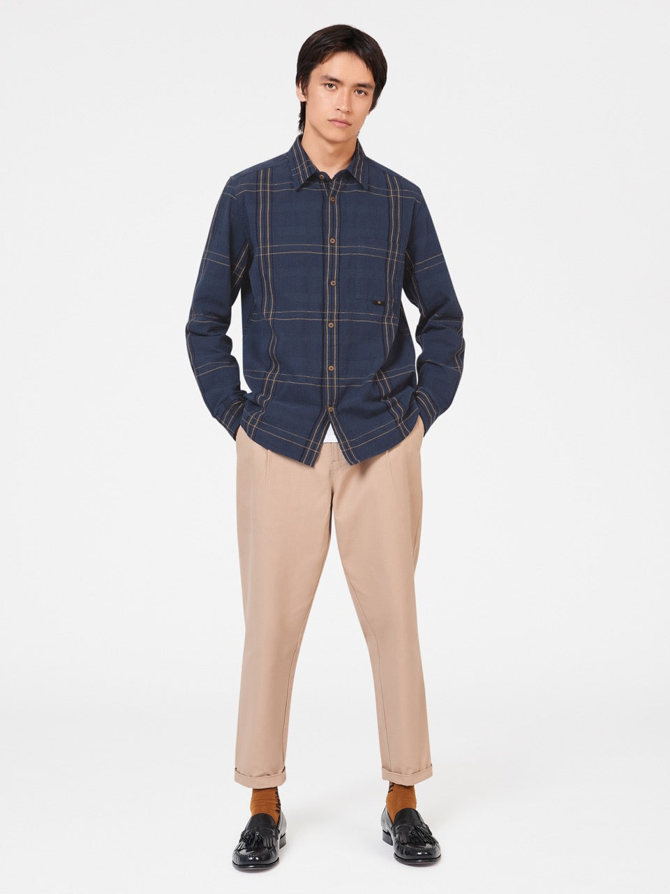 Ben Sherman B by Ben Sherman Indigo Check Overhemd Indigo | 28XSAHFJK