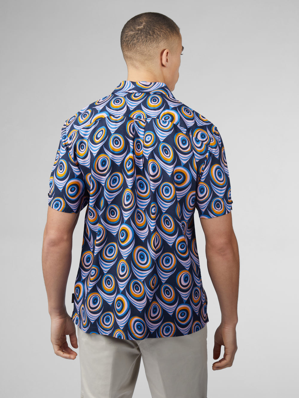 Ben Sherman B by Ben Sherman Psychedelic Print Overhemd Paars | 40FMYGUDP