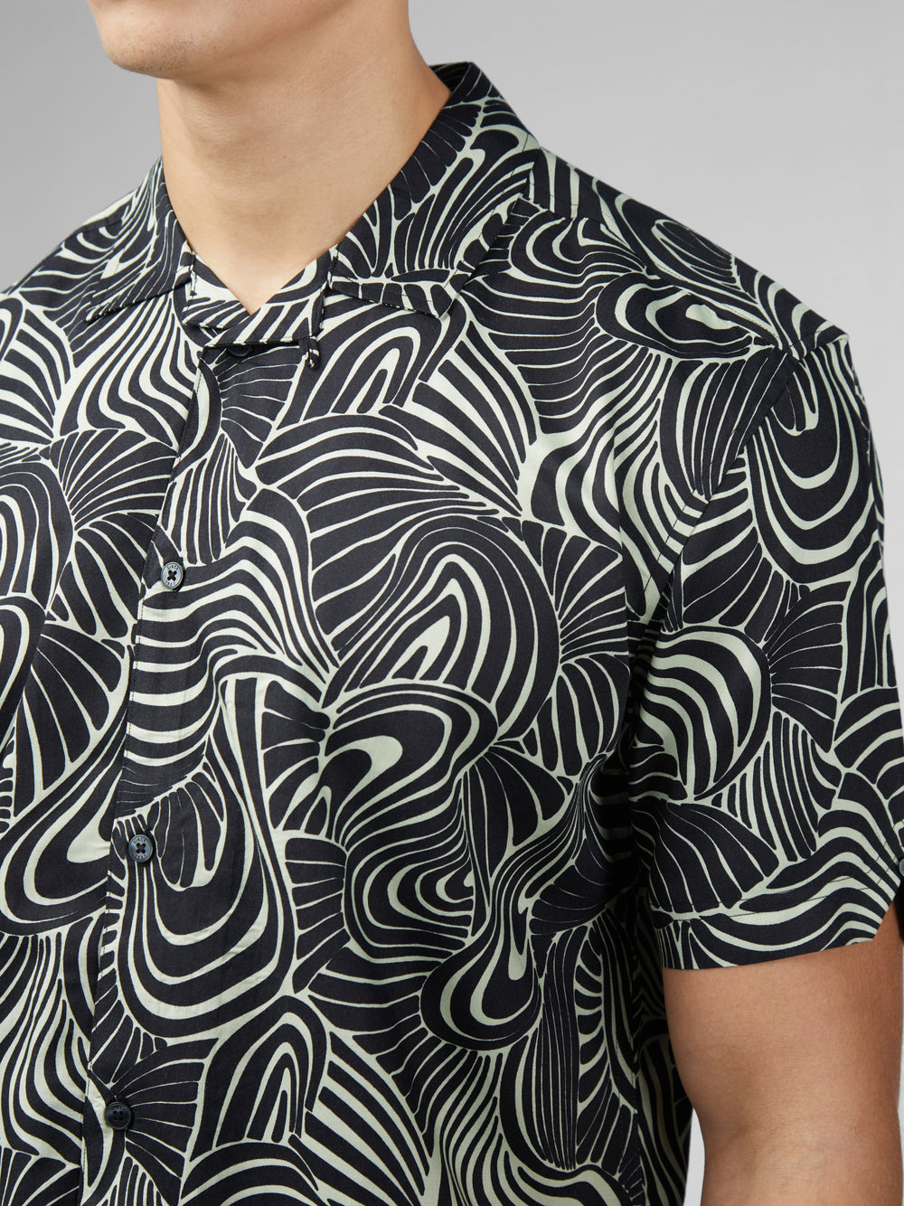 Ben Sherman B by Ben Sherman Psychedelic Swirl Print Overhemd Mintgroen | 92MEFQCWU