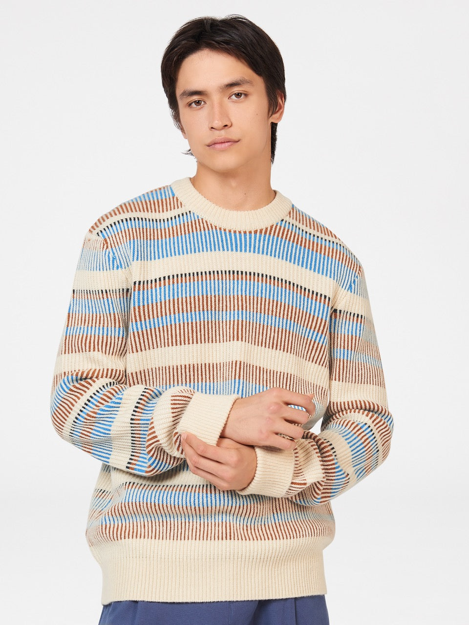 Ben Sherman B by Ben Sherman Stripe Gebreide Kleding Wit | 04NTABDLY