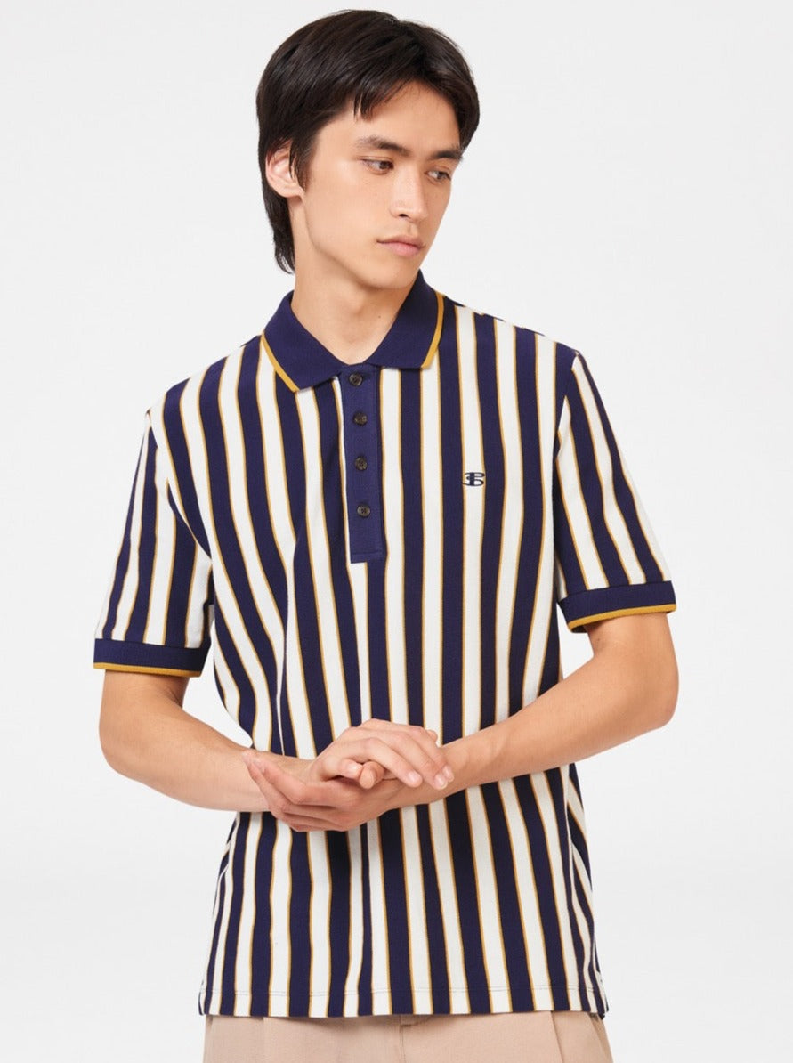 Ben Sherman B by Ben Sherman Vertical Stripe Poloshirt Paars | 30ZPCWUBH