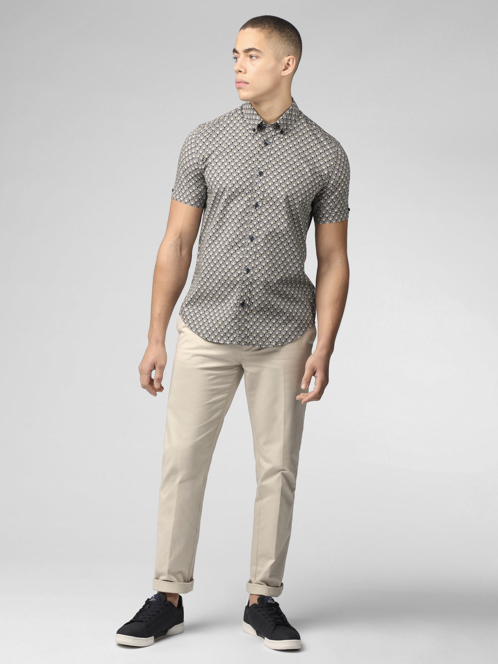 Ben Sherman Block Geo Overhemd Grijs | 06HPTSNVB