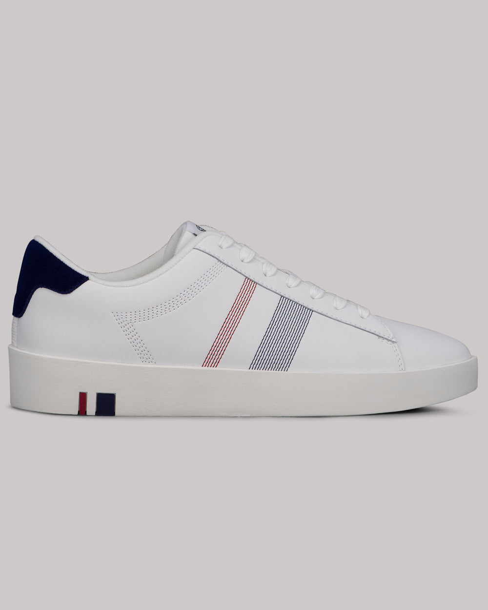 Ben Sherman Boxwell Sneakers Wit Donkerblauw Rood | 71APZSUQY