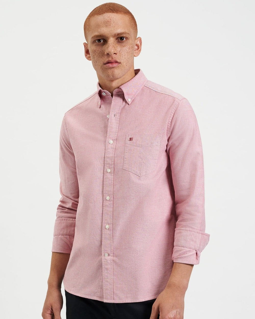 Ben Sherman Brighton Oxford Organic Overhemd Lichtrood | 17BFPYJUS