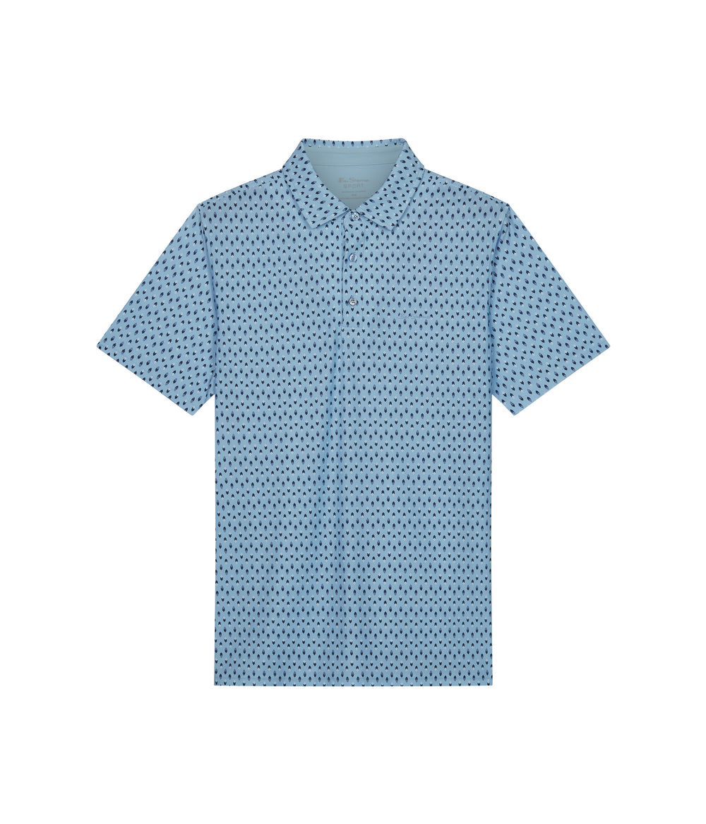 Ben Sherman Chequerboard Geo Poloshirt Blauw | 15VMDFUIQ