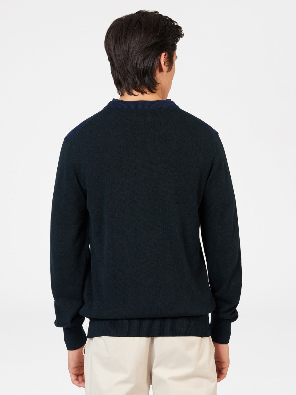 Ben Sherman Chest Stripe Crewneck Gebreide Kleding Zwart | 78ZUALWNB