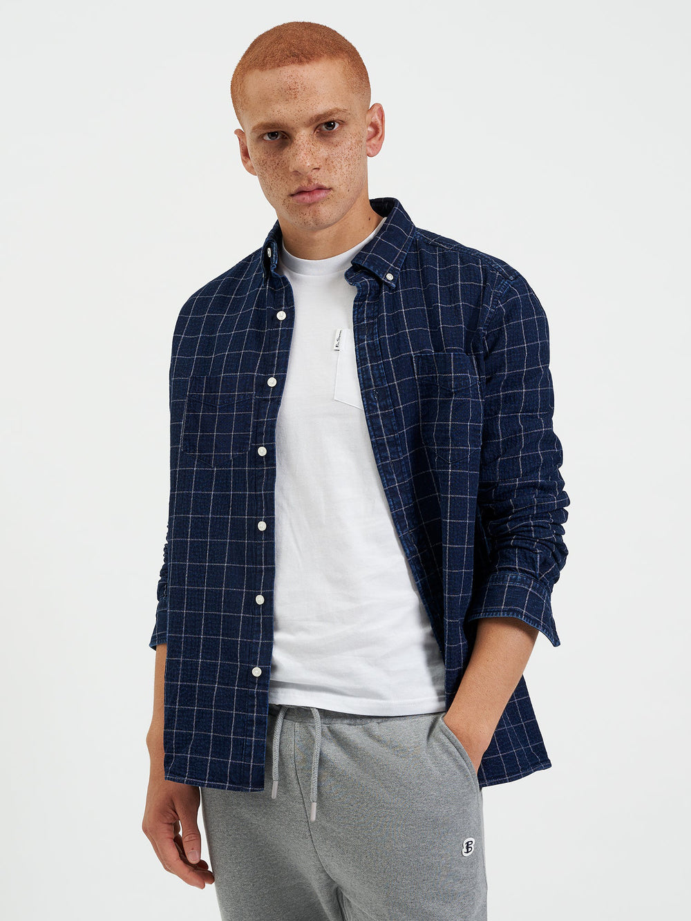 Ben Sherman Dalston Blues Beatnik Overhemd Indigo | 76DCVLBFM