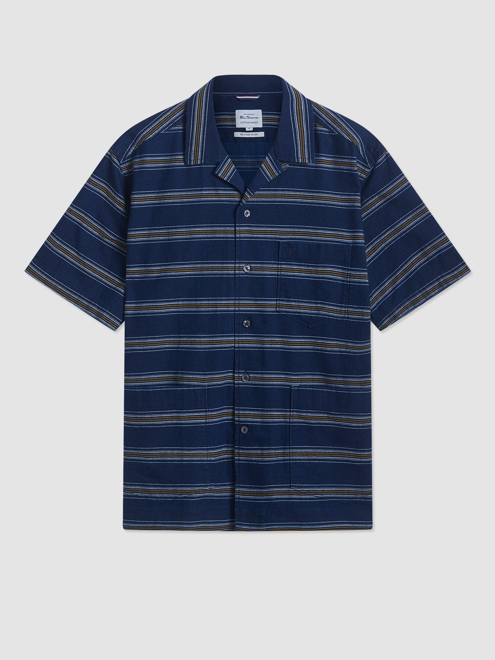 Ben Sherman Dalston Blues Lightweight Stripe Overhemd Indigo | 32XHVLNAI