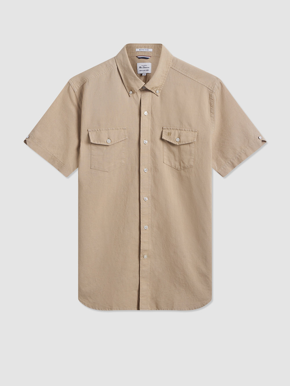 Ben Sherman Garment Dye Linen Overhemd Bruin | 19ATCWZYJ