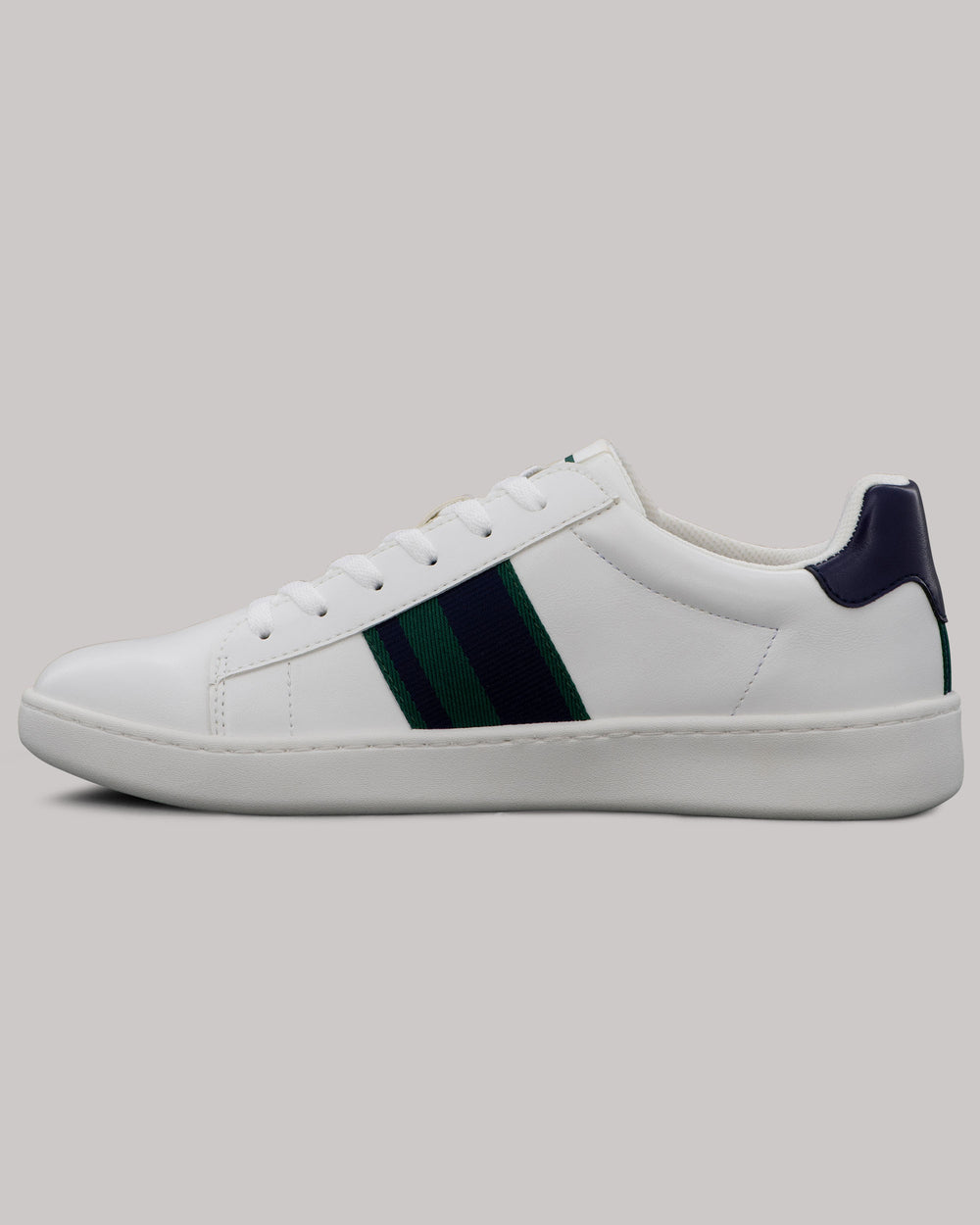 Ben Sherman Hampton Stripe Sneakers Wit Donkerblauw Groen | 64UPYNLOD