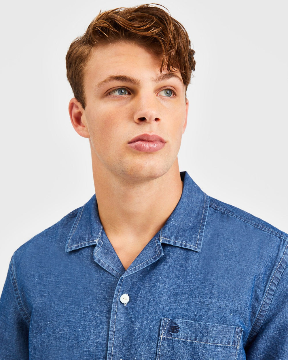 Ben Sherman Hastings Garment Dye Chambray Overhemd Indigo | 25ABCJHXF