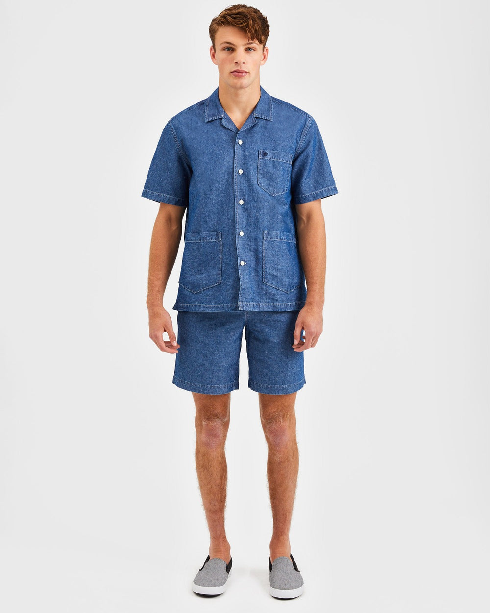 Ben Sherman Hastings Garment Dye Chambray Overhemd Indigo | 25ABCJHXF