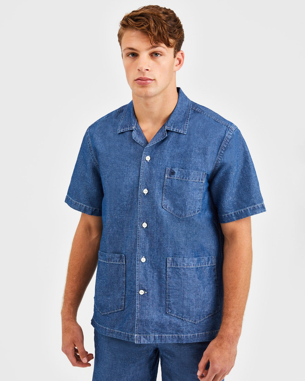 Ben Sherman Hastings Garment Dye Chambray Overhemd Indigo | 25ABCJHXF