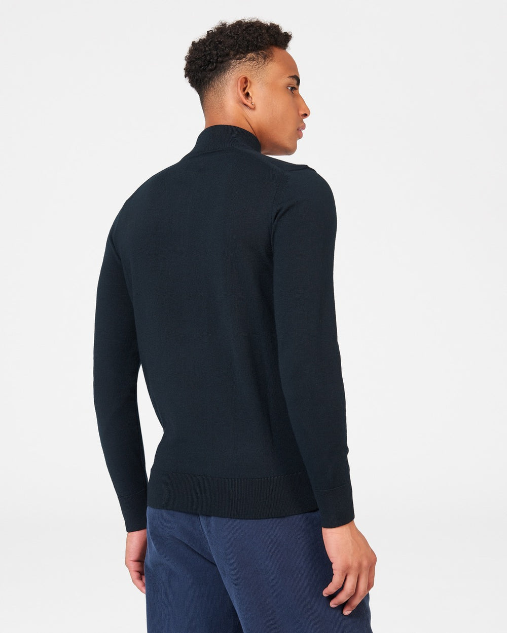 Ben Sherman Merino Half-Zip Gebreide Kleding Zwart | 71SQXRLDO