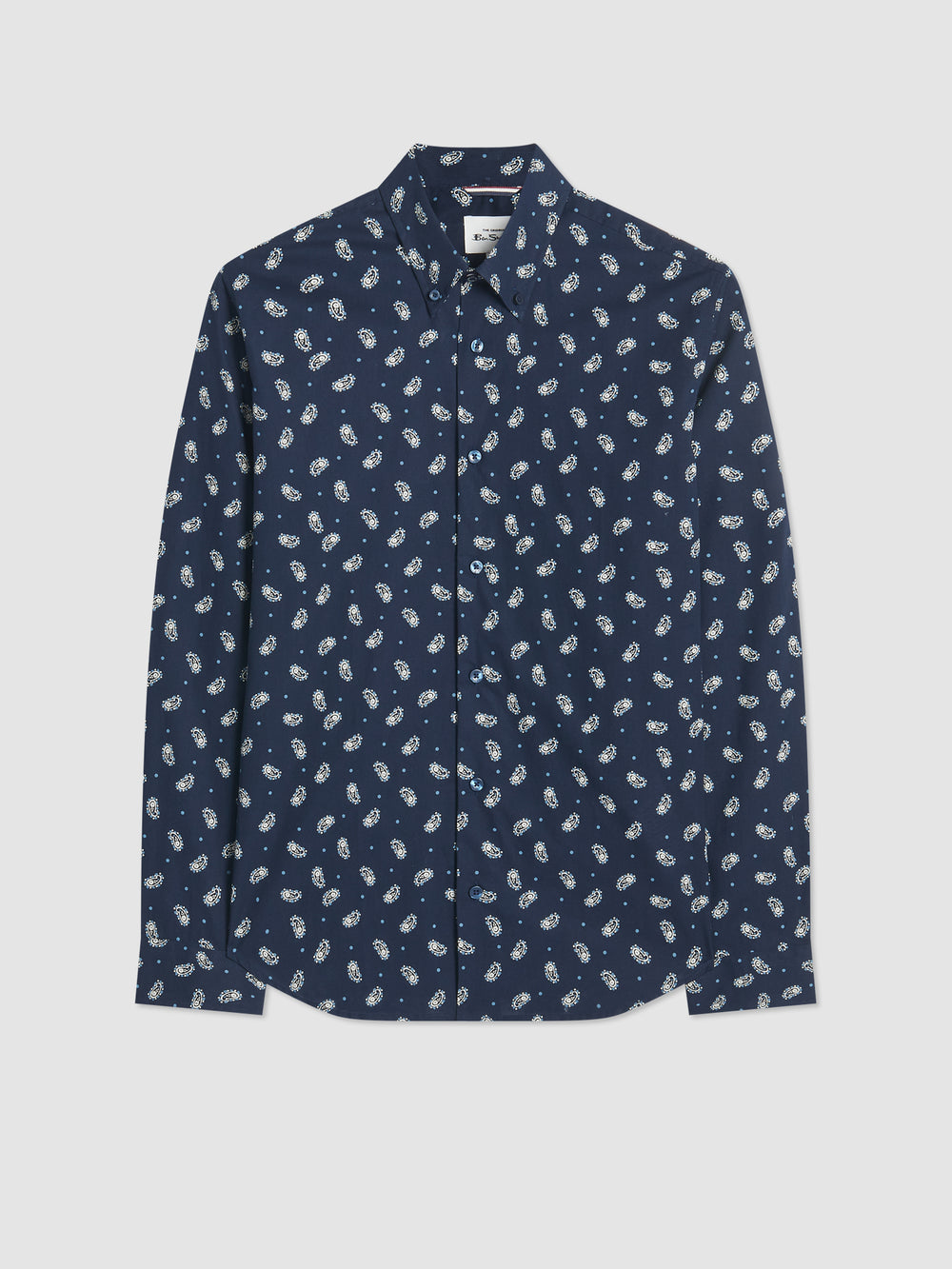 Ben Sherman Micro Paisley Overhemd Donkerblauw | 78OVIUENK