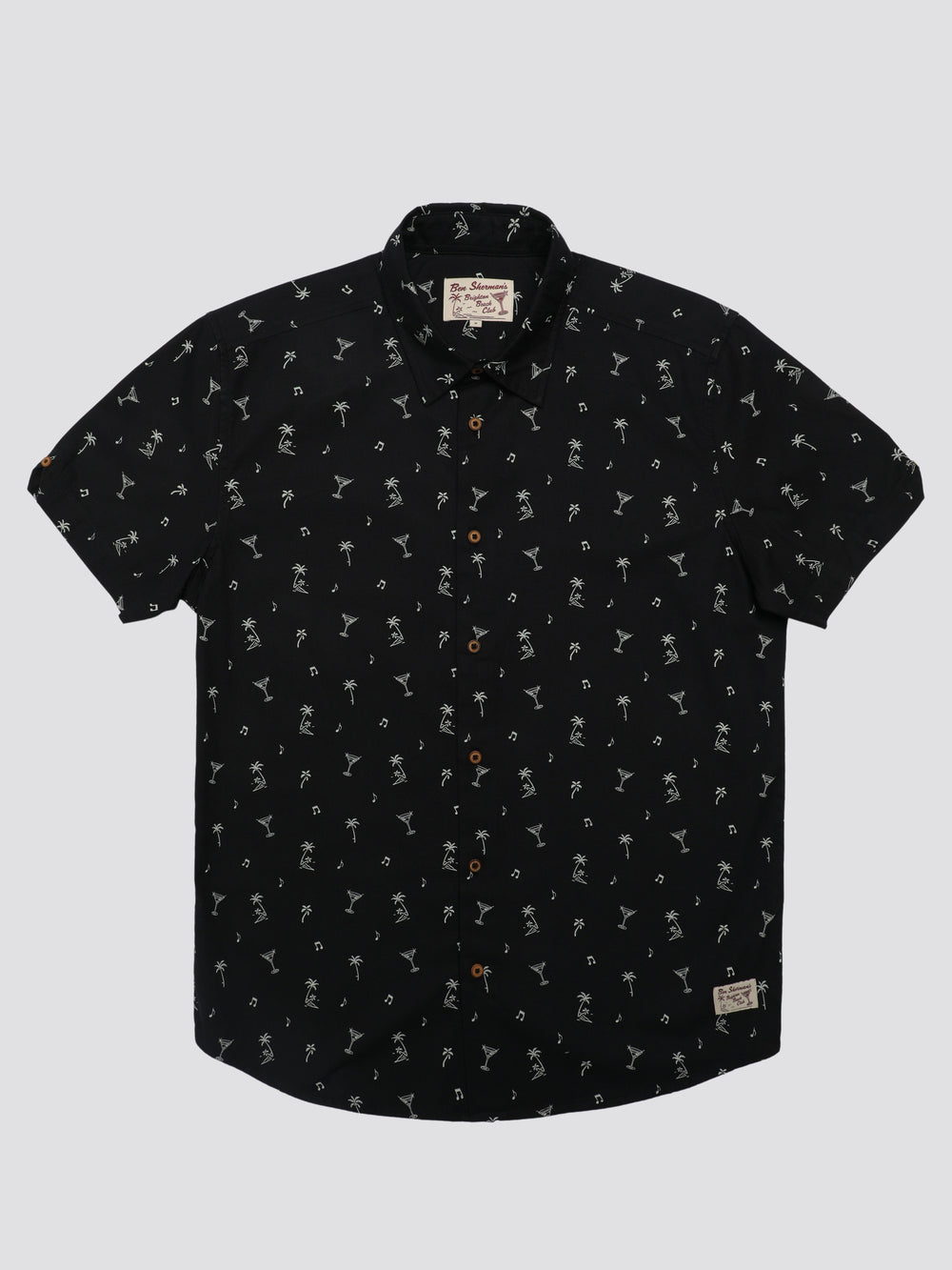 Ben Sherman Scattered Overhemd Zwart | 78GSAJWKP