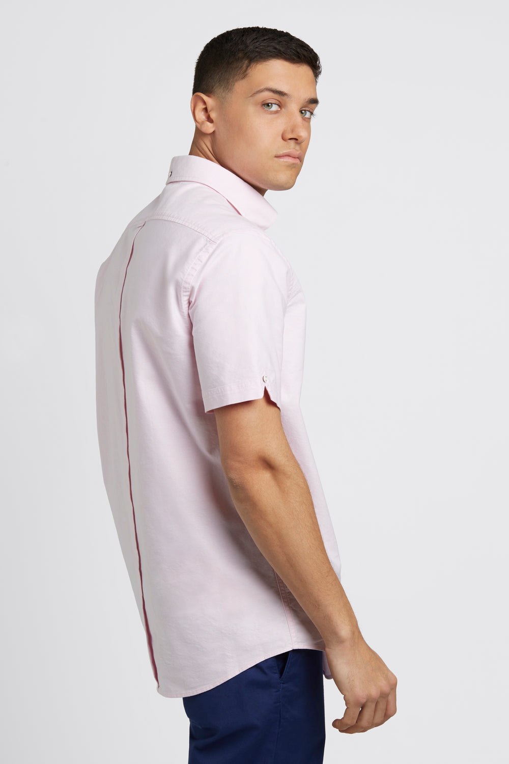 Ben Sherman Short Sleeve Brighton Oxford Organic Overhemd Roze | 70OAHQZRC