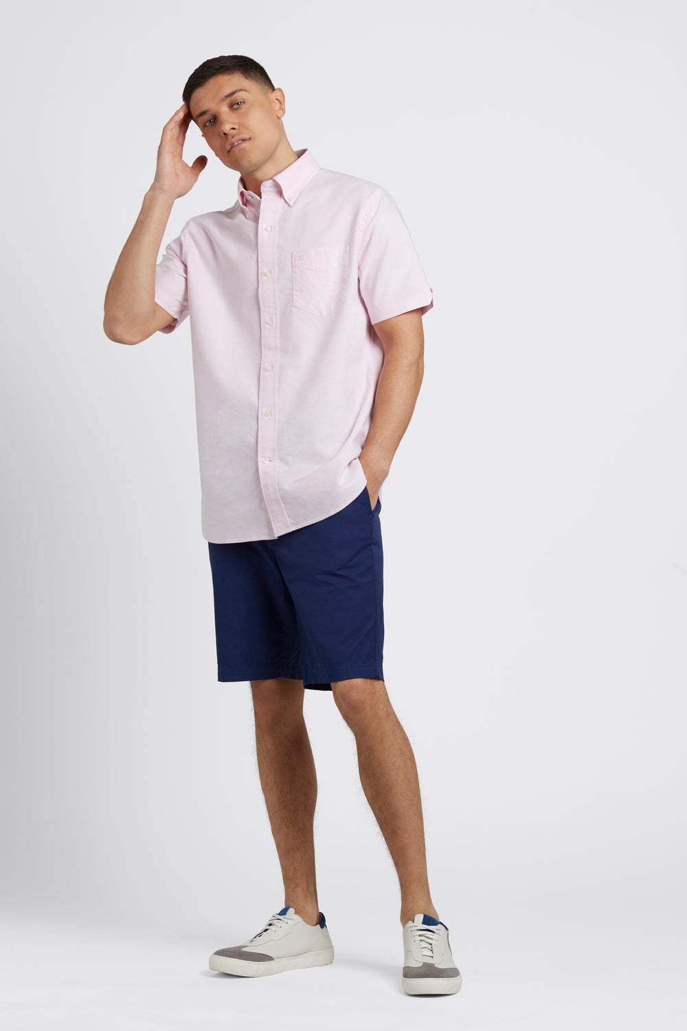 Ben Sherman Short Sleeve Brighton Oxford Organic Overhemd Roze | 70OAHQZRC