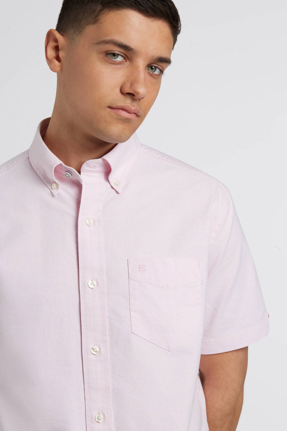 Ben Sherman Short Sleeve Brighton Oxford Organic Overhemd Roze | 70OAHQZRC