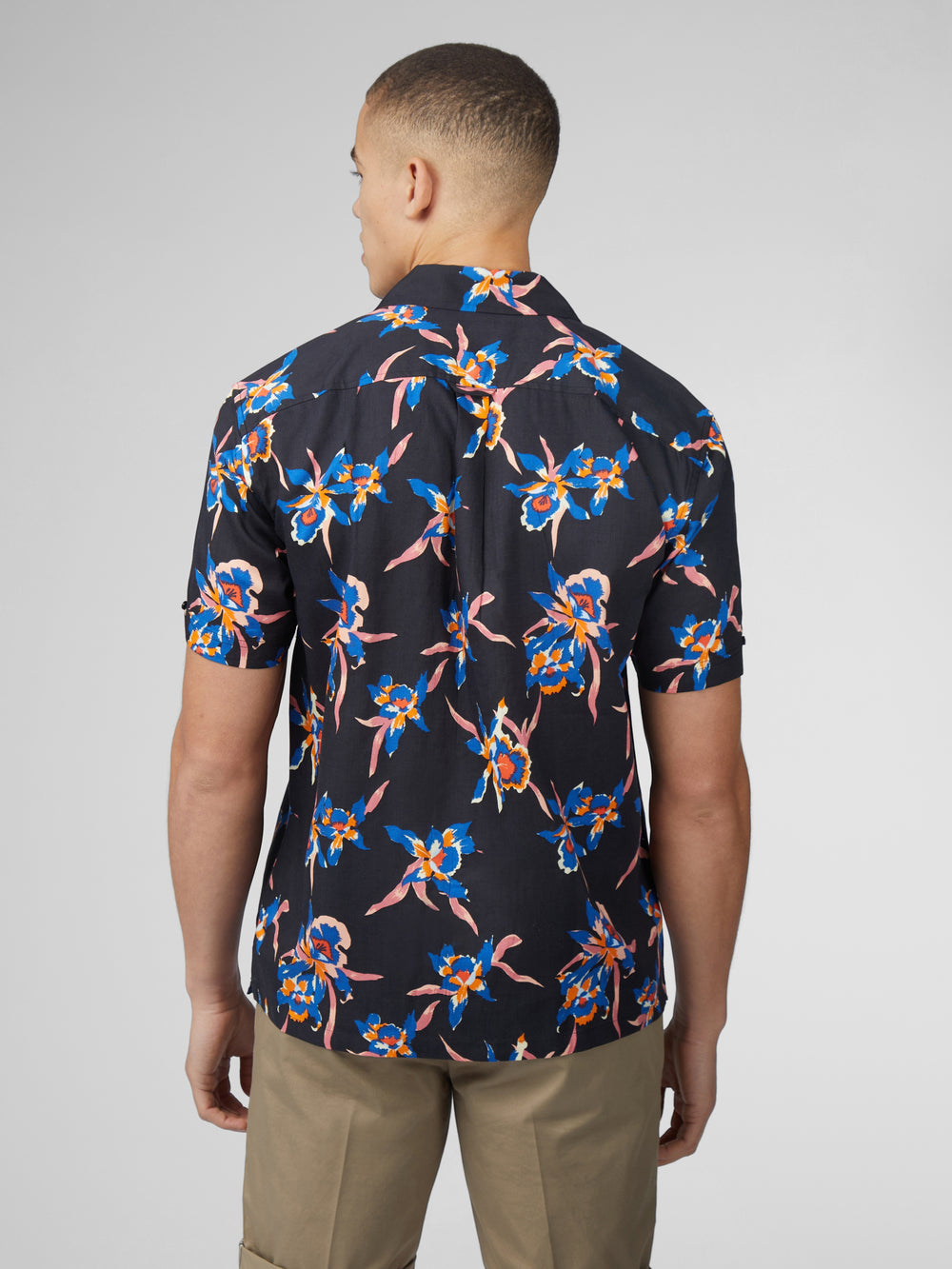 Ben Sherman Signature Botanical Print Overhemd Zwart | 74INFEWAJ