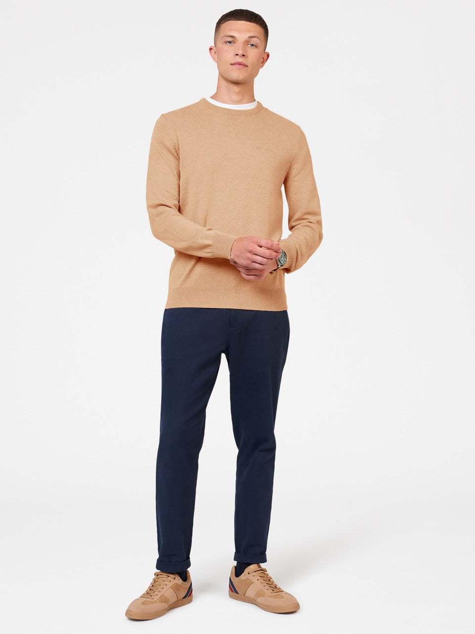 Ben Sherman Signature Crewneck Gebreide Kleding Grijs | 23KMPEZCJ