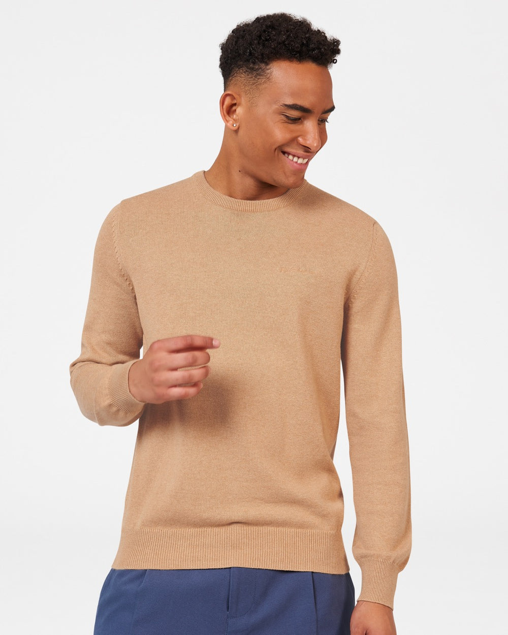 Ben Sherman Signature Crewneck Gebreide Kleding Grijs | 23KMPEZCJ