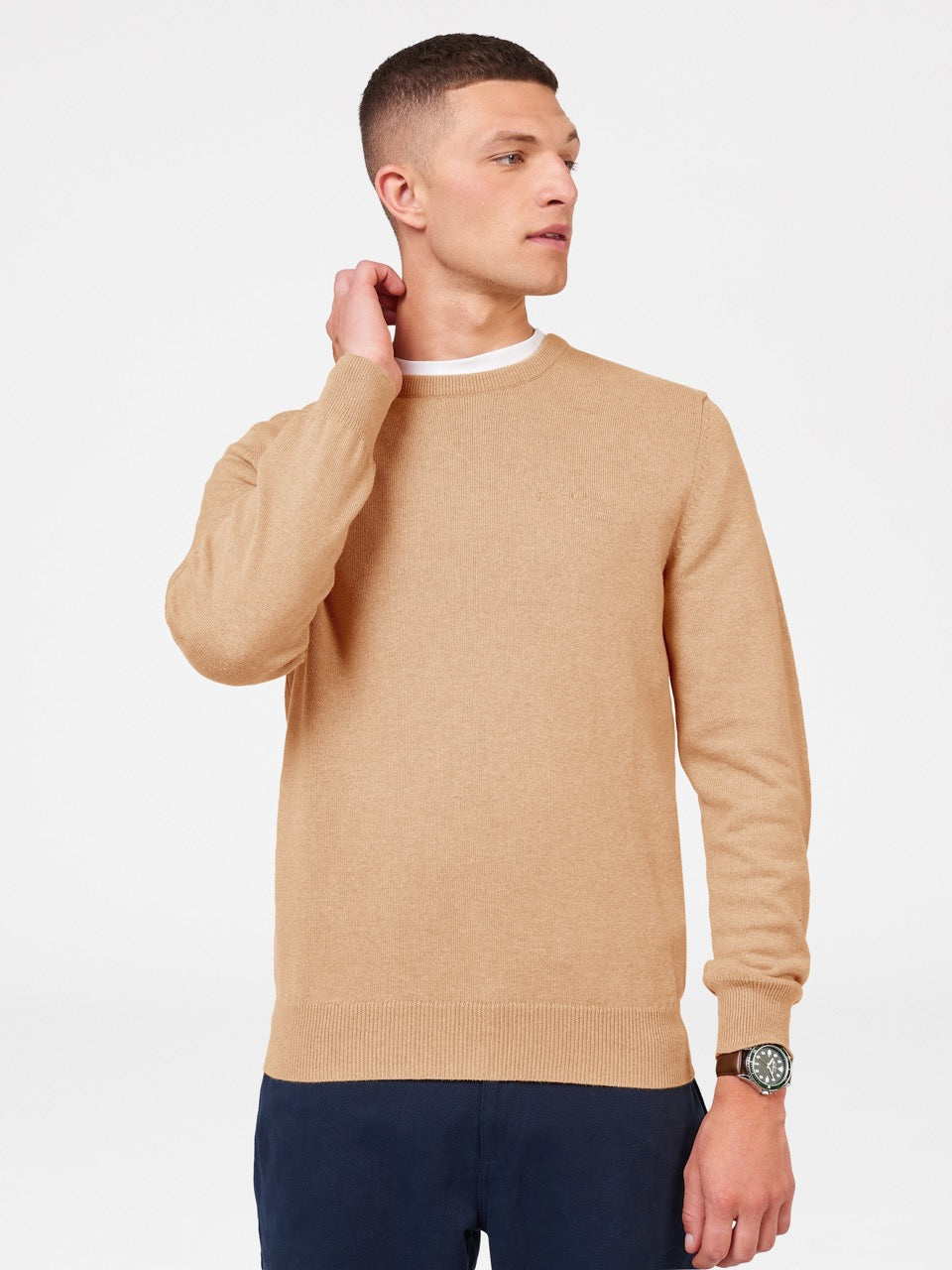 Ben Sherman Signature Crewneck Gebreide Kleding Grijs | 23KMPEZCJ