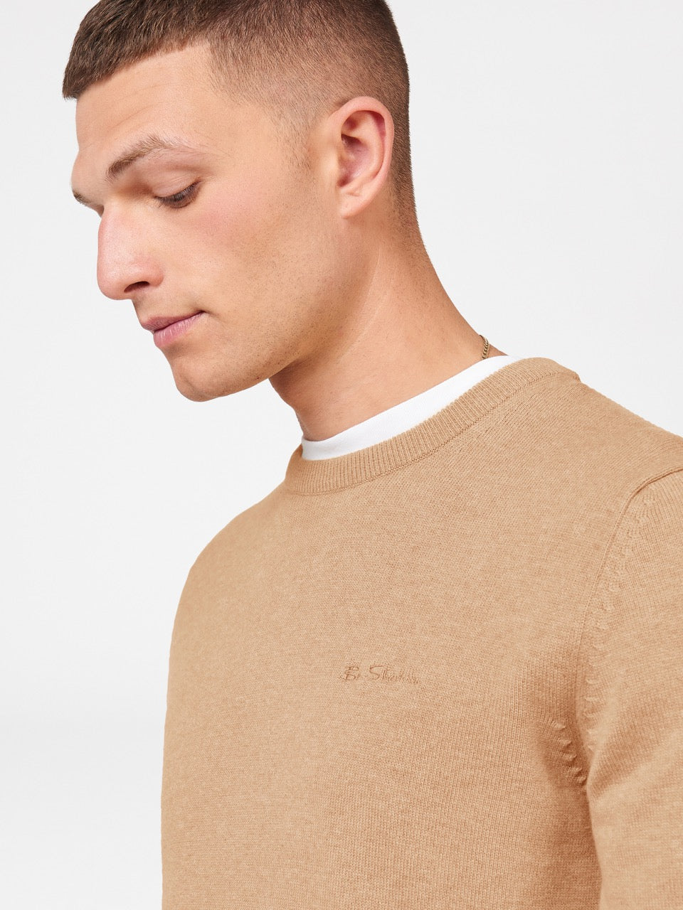 Ben Sherman Signature Crewneck Gebreide Kleding Grijs | 23KMPEZCJ