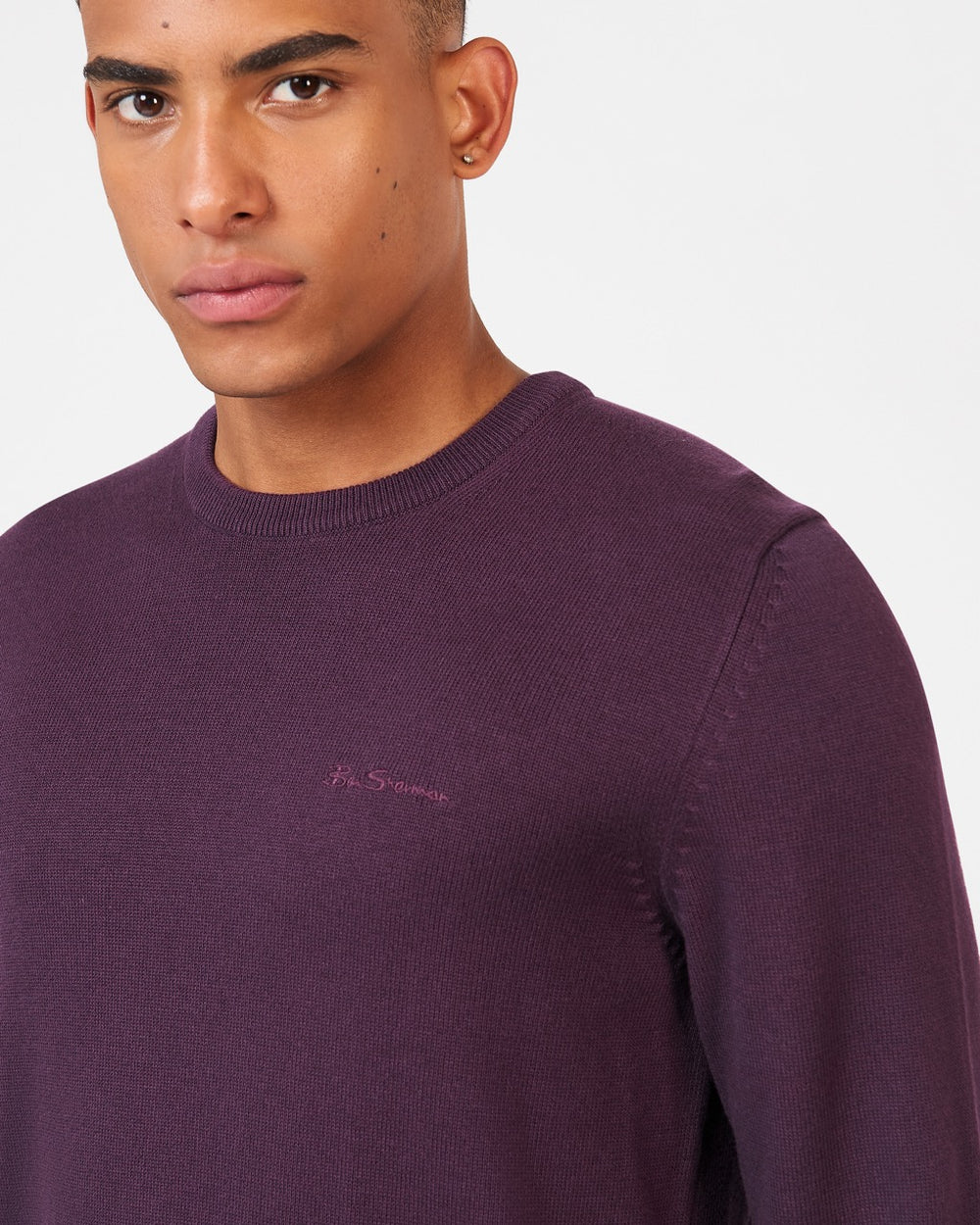 Ben Sherman Signature Crewneck Gebreide Kleding Paars | 96XFHOKMR