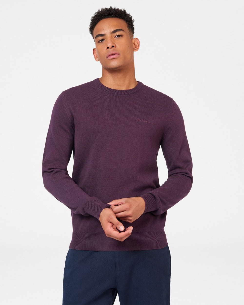 Ben Sherman Signature Crewneck Gebreide Kleding Paars | 96XFHOKMR