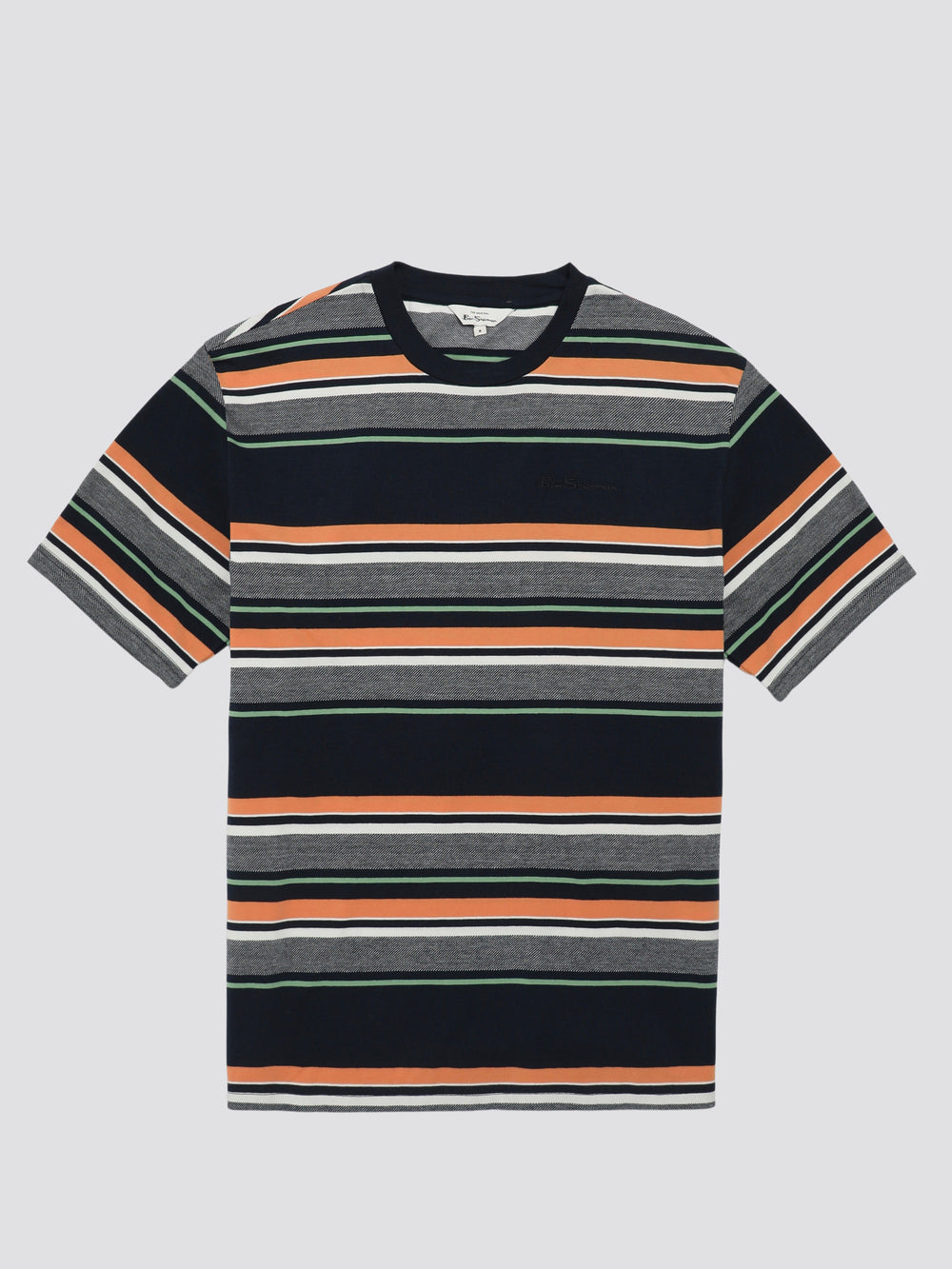 Ben Sherman Signature Engineered Stripe T-Shirt Donkerblauw | 27QWJKIXF