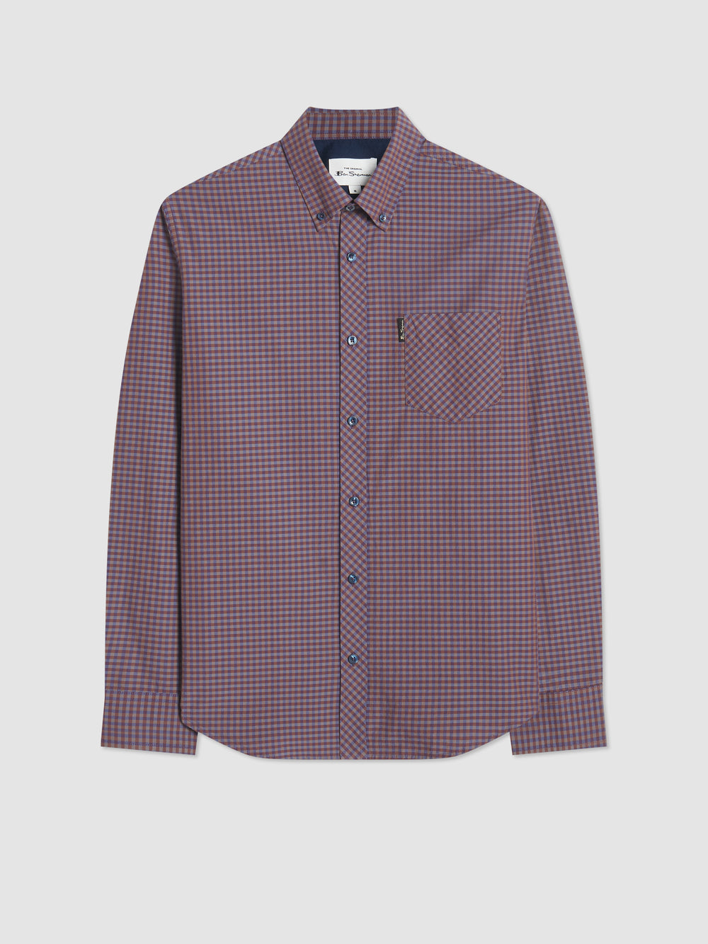 Ben Sherman Signature Gingham Long-Sleeve Overhemd Paars | 50TXJYLVQ