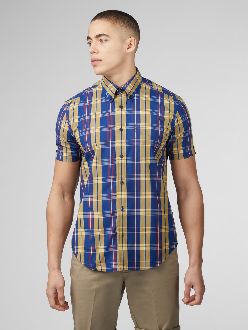 Ben Sherman Signature Irregular Check Overhemd Blauw | 39PWYDMGR