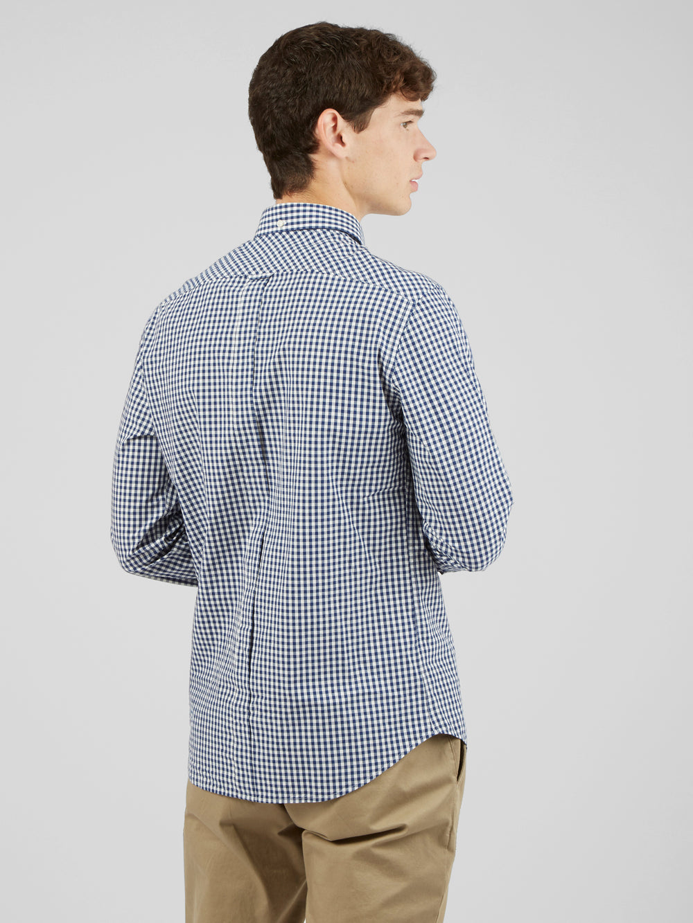 Ben Sherman Signature Long-Sleeve Gingham Overhemd Donkerblauw | 43DROQZXB